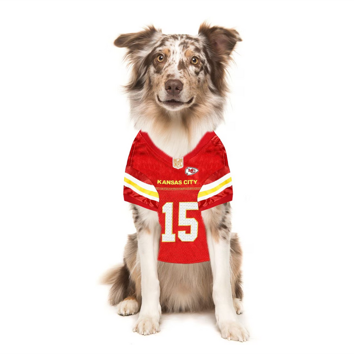 Kansas City Chiefs Patrick Mahomes II 15 Pet Jersey