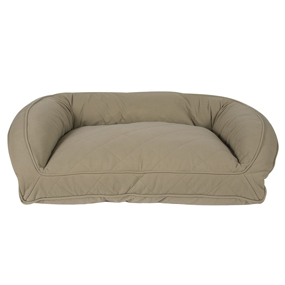Quilted Microfiber Bolster Dog Bed