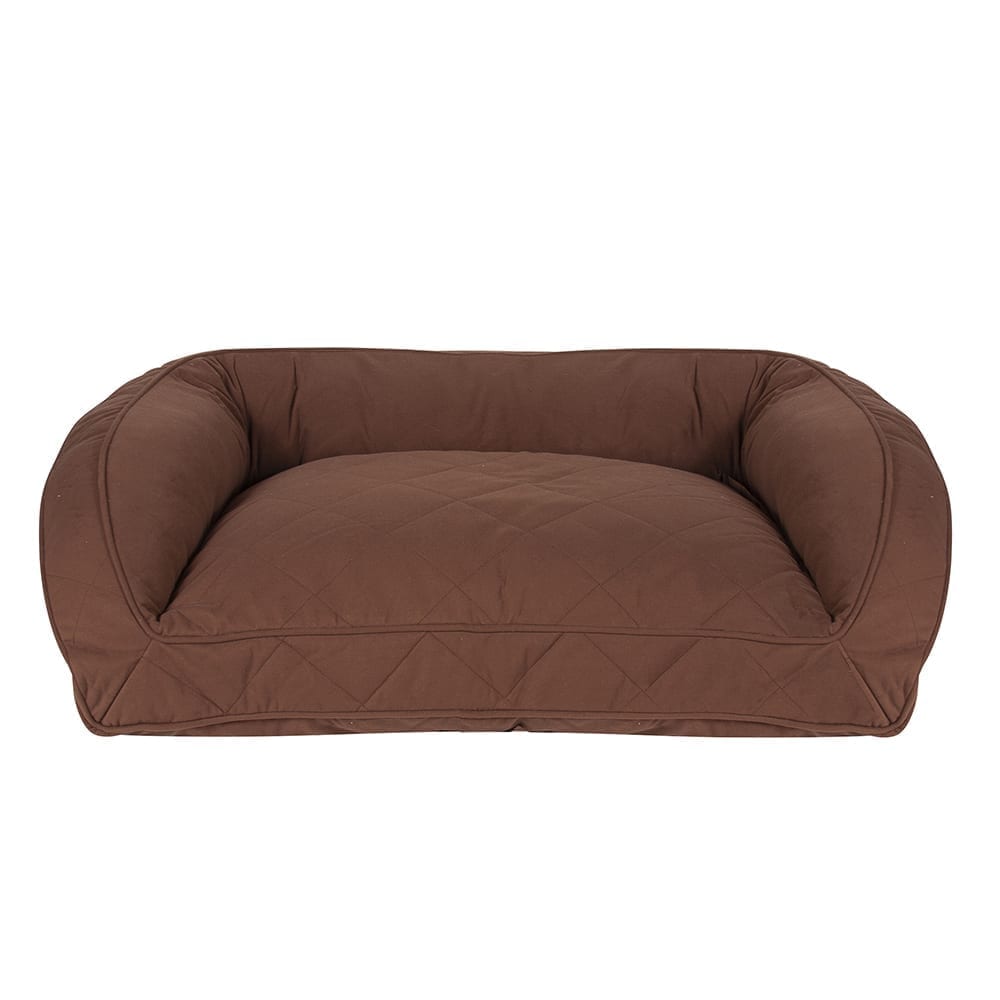Quilted Microfiber Bolster Dog Bed