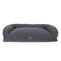 Quilted Microfiber Bolster Dog Bed