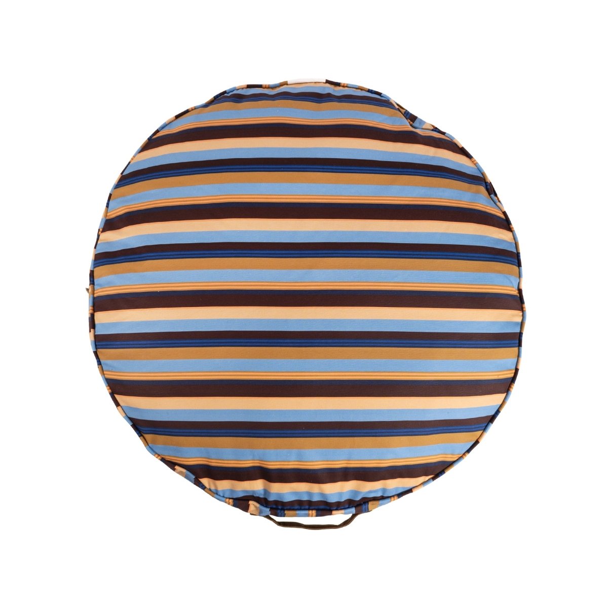 Round Stripe Pet Bed with Fur