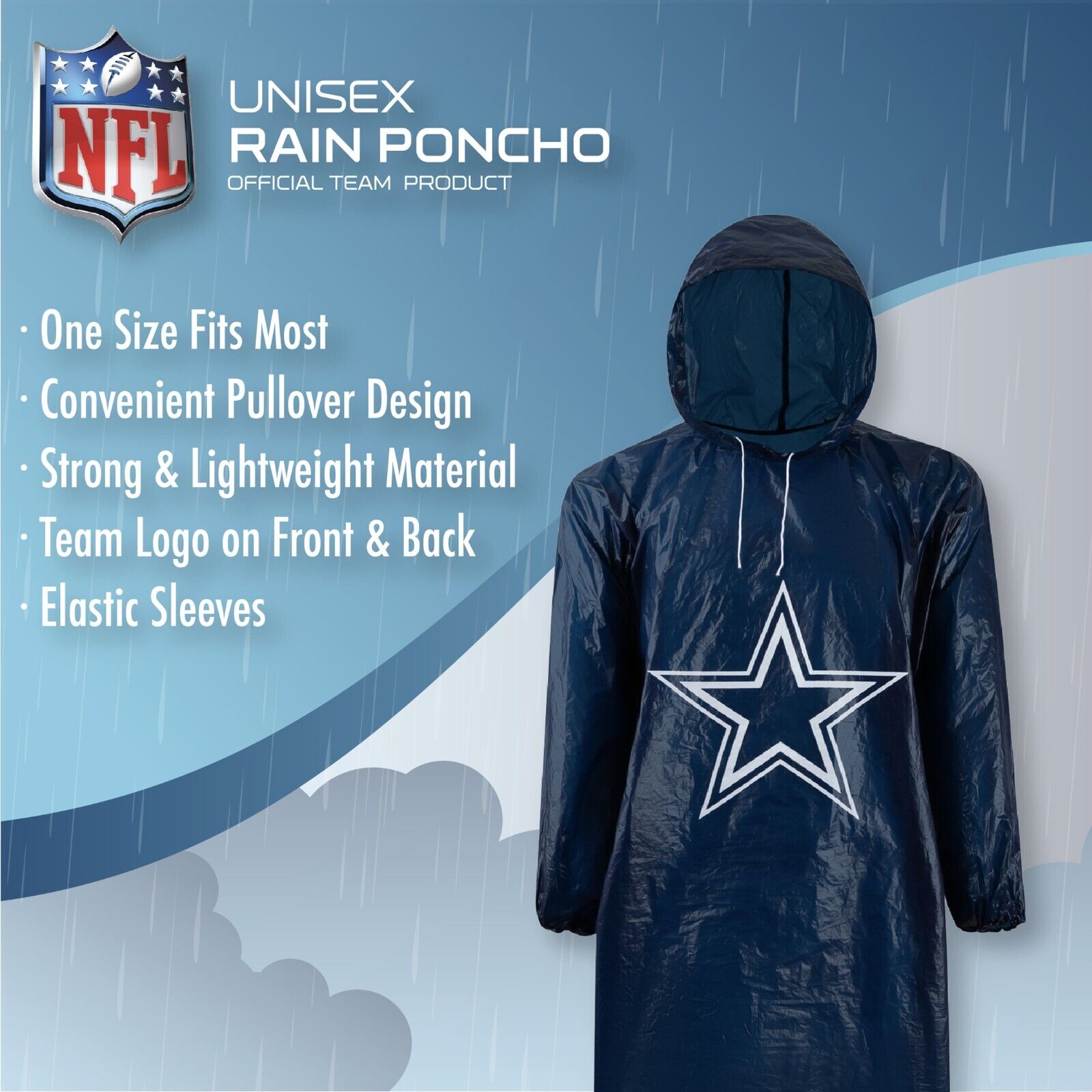 Dallas newest Cowboys Hooded Poncho