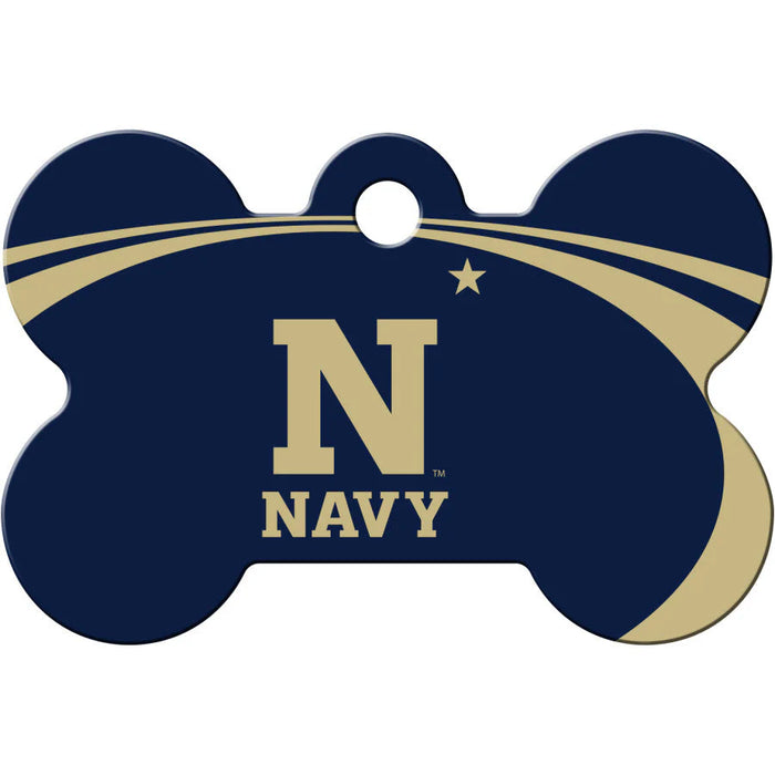 US Naval Academy Midshipmen Pet ID Tag - Bone