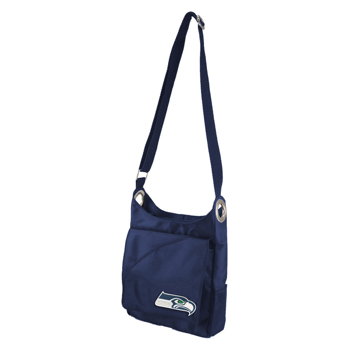 Seattle Seahawks Color Sheen Crossbody Handbag - Navy