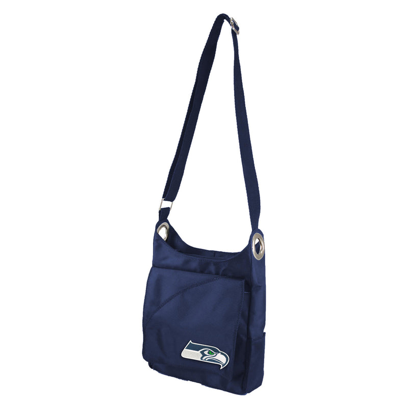 Seattle Seahawks Color Sheen Crossbody Handbag - Navy