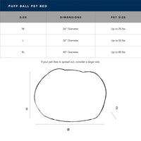 Sherpa Puff Ball Pet Bed