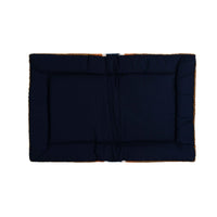 Shinola Brand Stripe Comfort Cushion Berber Dog Bed Rust