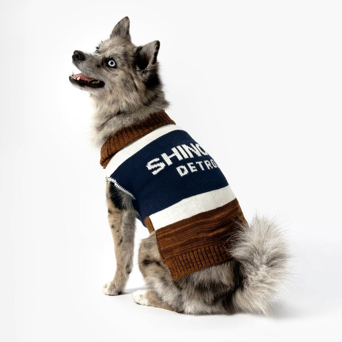 Shinola Brand Stripe Knitted Pet Sweater