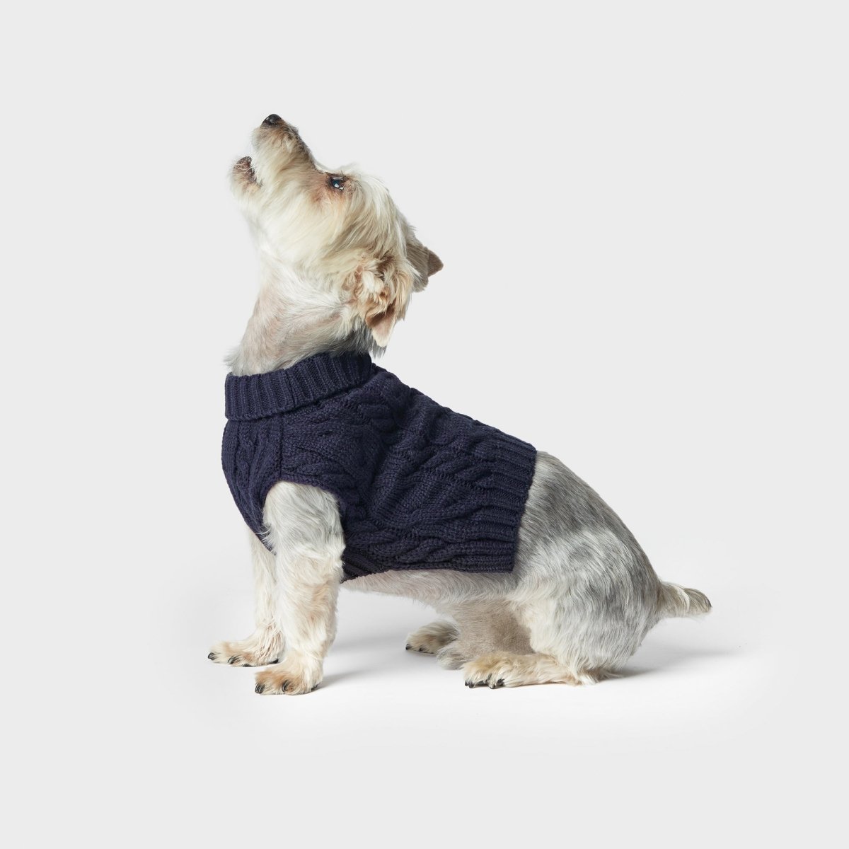 Shinola Cable Knit Pet Sweater
