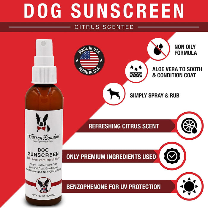 Dog Sunscreen With Aloe Vera Moisturizer