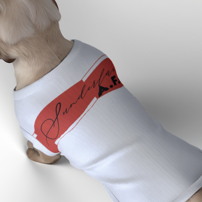 Sunderland AFC 25/26 Home Inspired Graphic Pet Tee Shirt (Size M-2x)