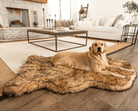 PupRug by Paw.com® Faux Fur Orthopedic Dog Bed - Curve Sable Tan
