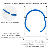 Better Sporting Dogs Adjustable Dog Agility Bar Jumps & Tire Jumps