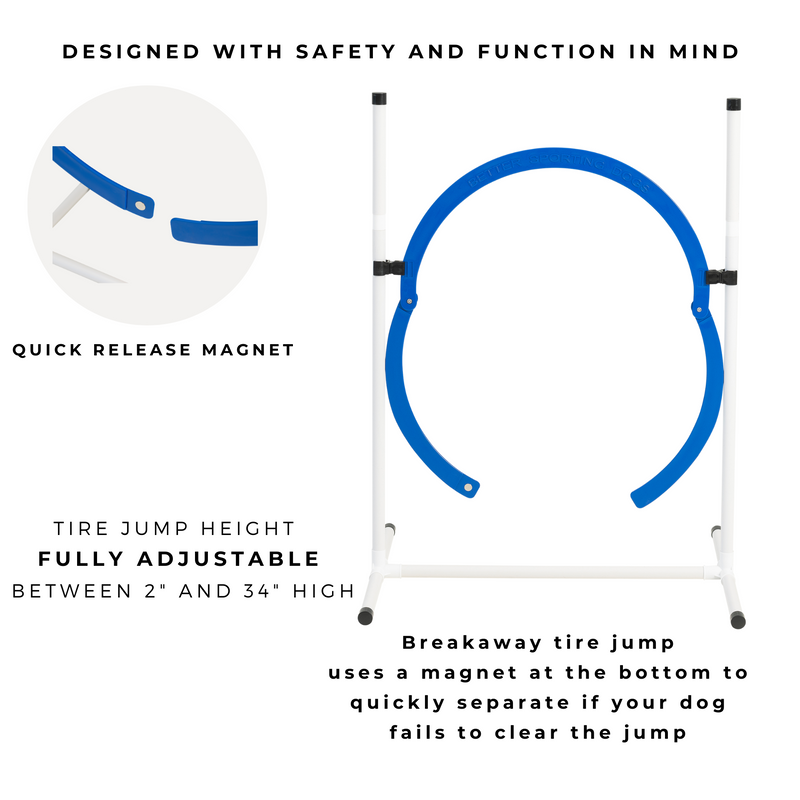 Better Sporting Dogs Adjustable Dog Agility Bar Jumps & Tire Jumps