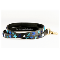 Indigo Stars Beaded Dog Lead