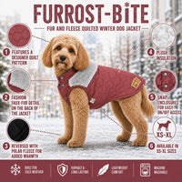 Touchdog 'Furrost-Bite' Fur and Fleece Designer Fashion Dog Jacket