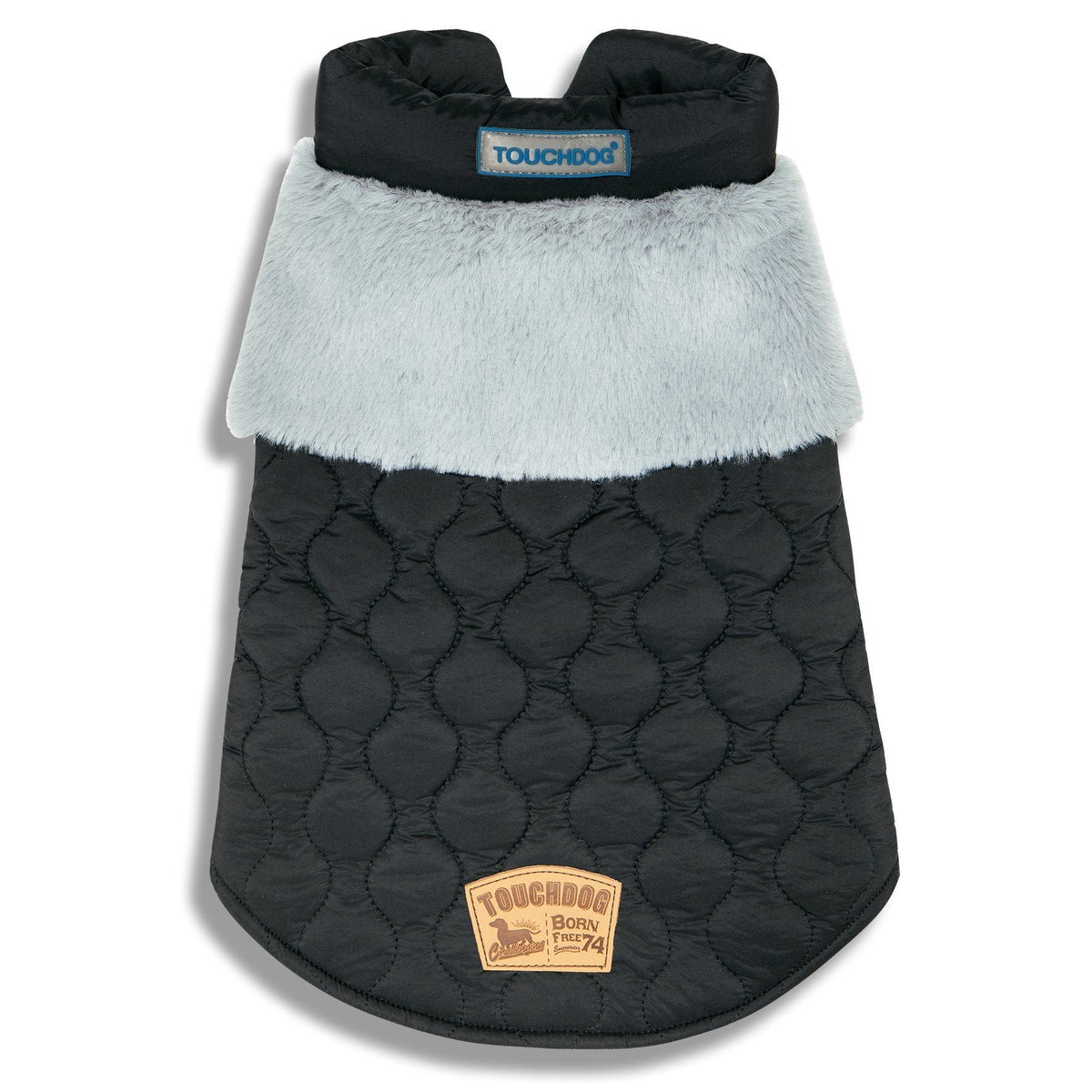 Touchdog 'Furrost-Bite' Fur and Fleece Designer Fashion Dog Jacket