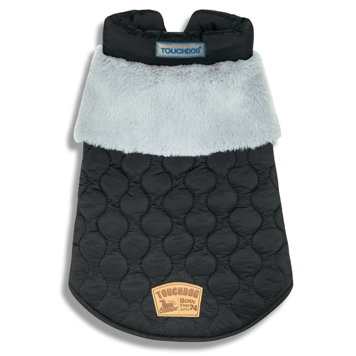 Touchdog 'Furrost-Bite' Fur and Fleece Designer Fashion Dog Jacket