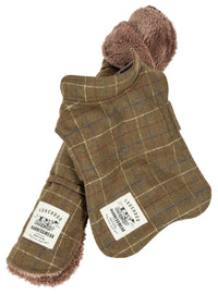 Touchdog ® 2-In-1 Windowpane Plaid Dog Jacket and Matching Reversible Dog Mat