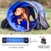 Better Sporting Dogs 7 Piece Dog Agility Equipment Set –  with Jumps, Tunnels, Pause Box & Weave Poles