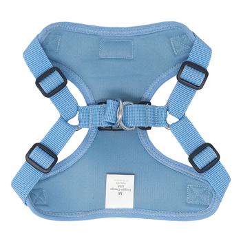 Blue Daisy Print & Mesh Wrap and Snap Choke Free Step In Harness