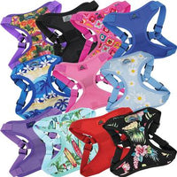 Catching Waves Print & Mesh Wrap and Snap Choke Free Step In Harness