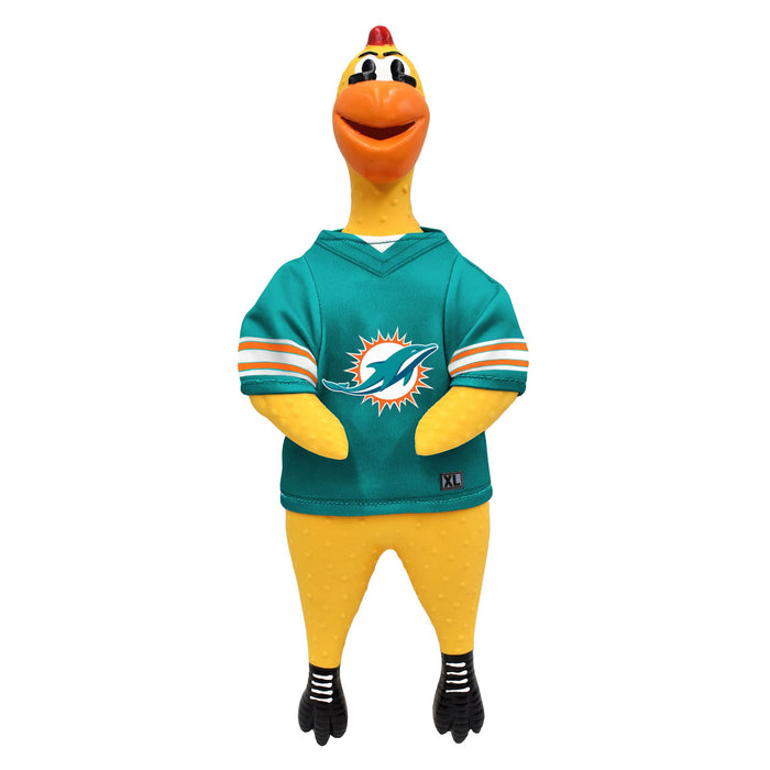 Miami Dolphins Rubber Chicken Pet Toy