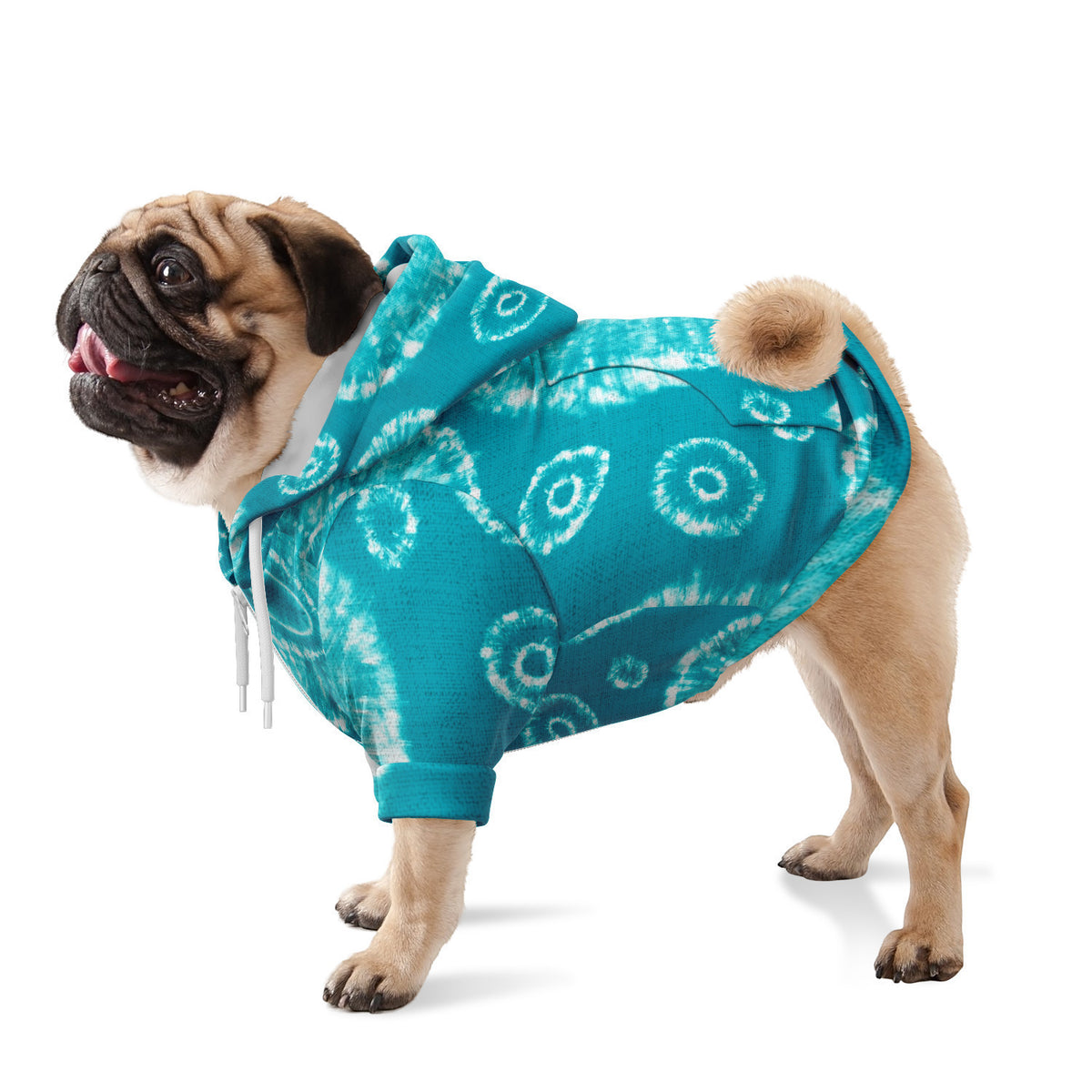 Teal Tie-Dye Pet Hoodie - 3 Red Rovers