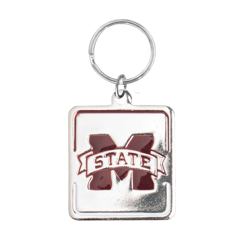 MS State Bulldogs Collar Square Charm - 3 Red Rovers