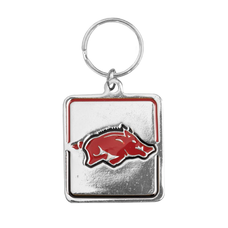 AR Razorbacks Collar Square Charm - 3 Red Rovers