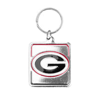 GA Bulldogs Collar Square Charm - 3 Red Rovers