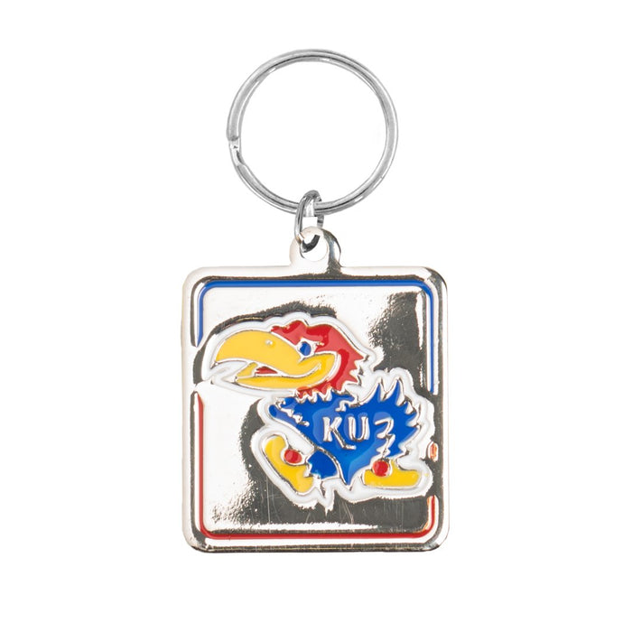 KS Jayhawks Collar Square Charm - 3 Red Rovers