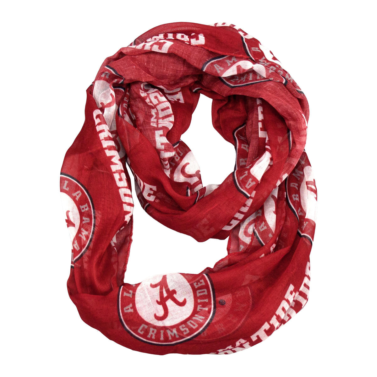 AL Crimson Tide Infinity Scarf - 3 Red Rovers