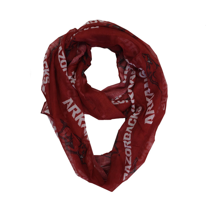 AR Razorbacks Infinity Scarf - 3 Red Rovers