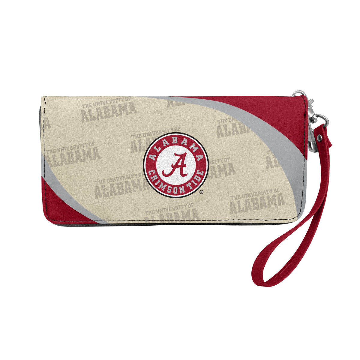 AL Crimson Tide Curve Zip Organizer Wallet - 3 Red Rovers