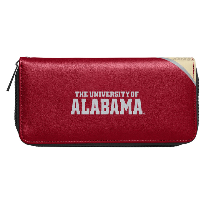 AL Crimson Tide Curve Zip Organizer Wallet - 3 Red Rovers