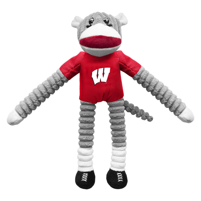 WI Badgers Sock Monkey Toy - 3 Red Rovers