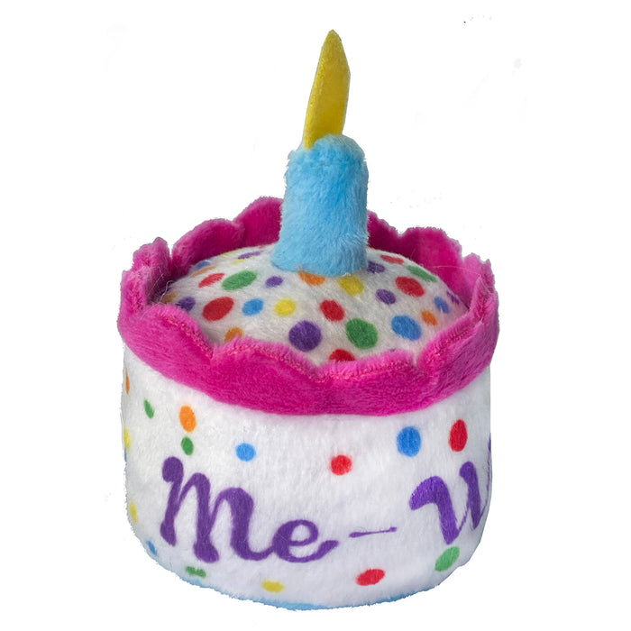 Mewow Birthday Cake Plush Cat Toy - 3 Red Rovers