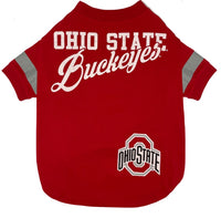 OH State Buckeyes Stripe Tee Shirt - 3 Red Rovers