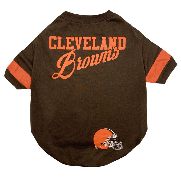 Cleveland Browns Stripe Tee Shirt - 3 Red Rovers