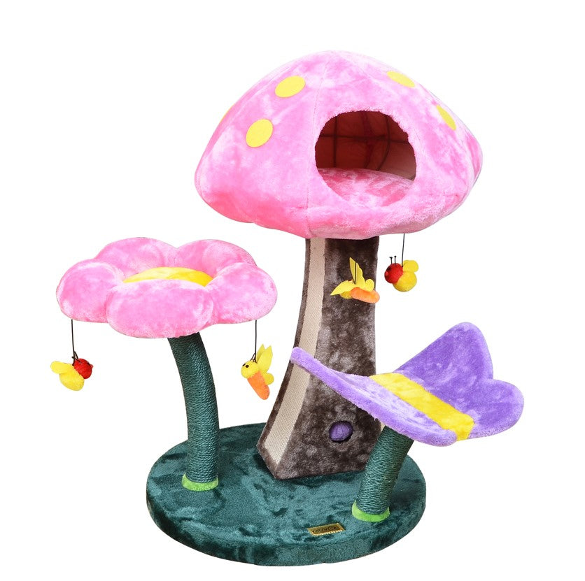Catry Mushroom Cat Tree - 3 Red Rovers