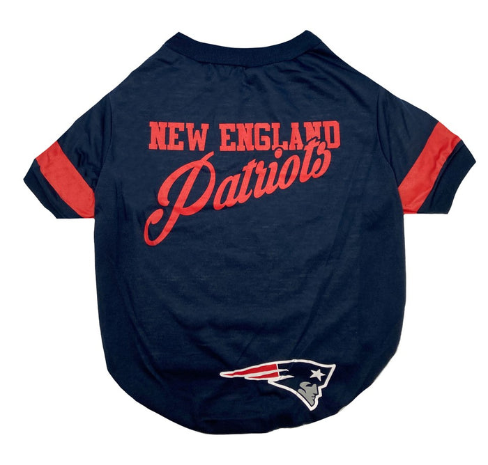 New England Patriots Stripe Tee Shirt - 3 Red Rovers