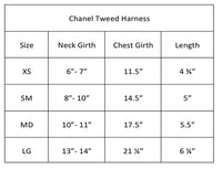 Chanel Tweed Handmade Pet Harness - Cream - 3 Red Rovers