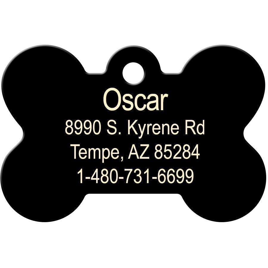 KS Jayhawks Pet ID Tag - Bone - 3 Red Rovers