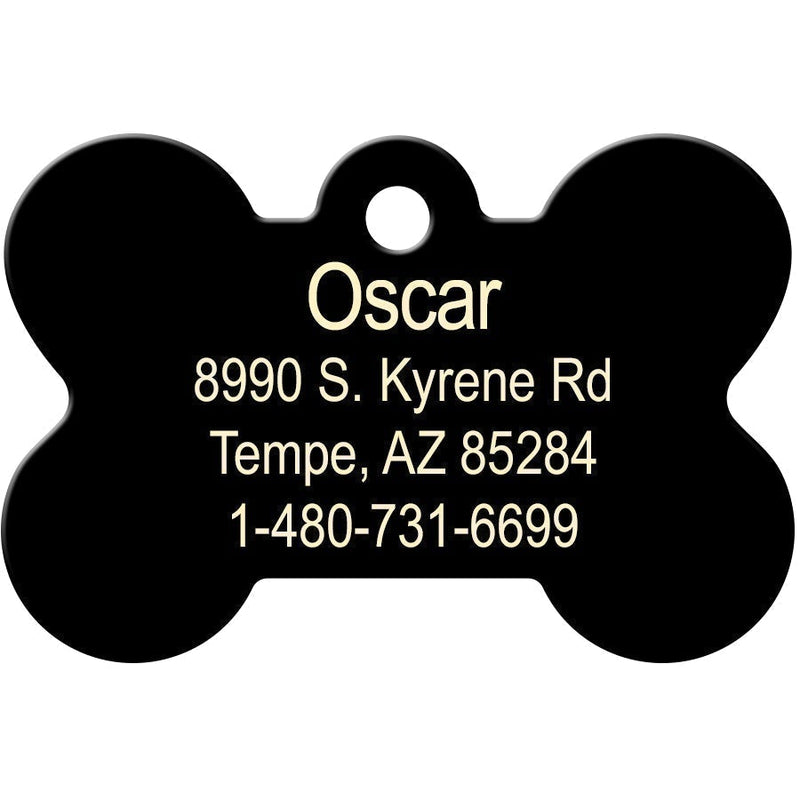 KS Jayhawks Pet ID Tag - Bone - 3 Red Rovers