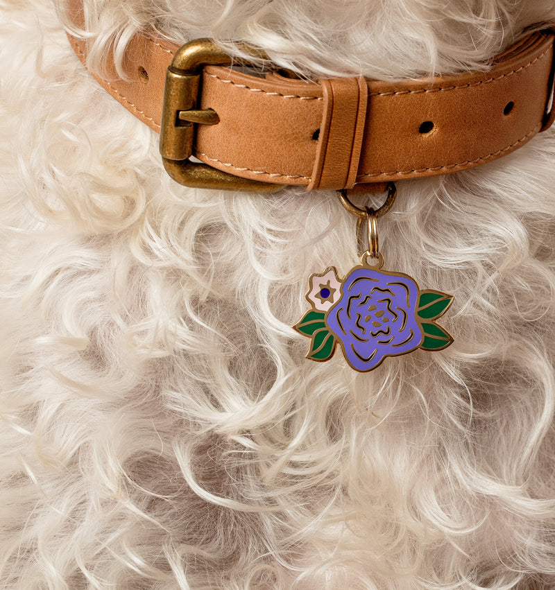 Wild Flower Pet ID Tag - 3 Red Rovers