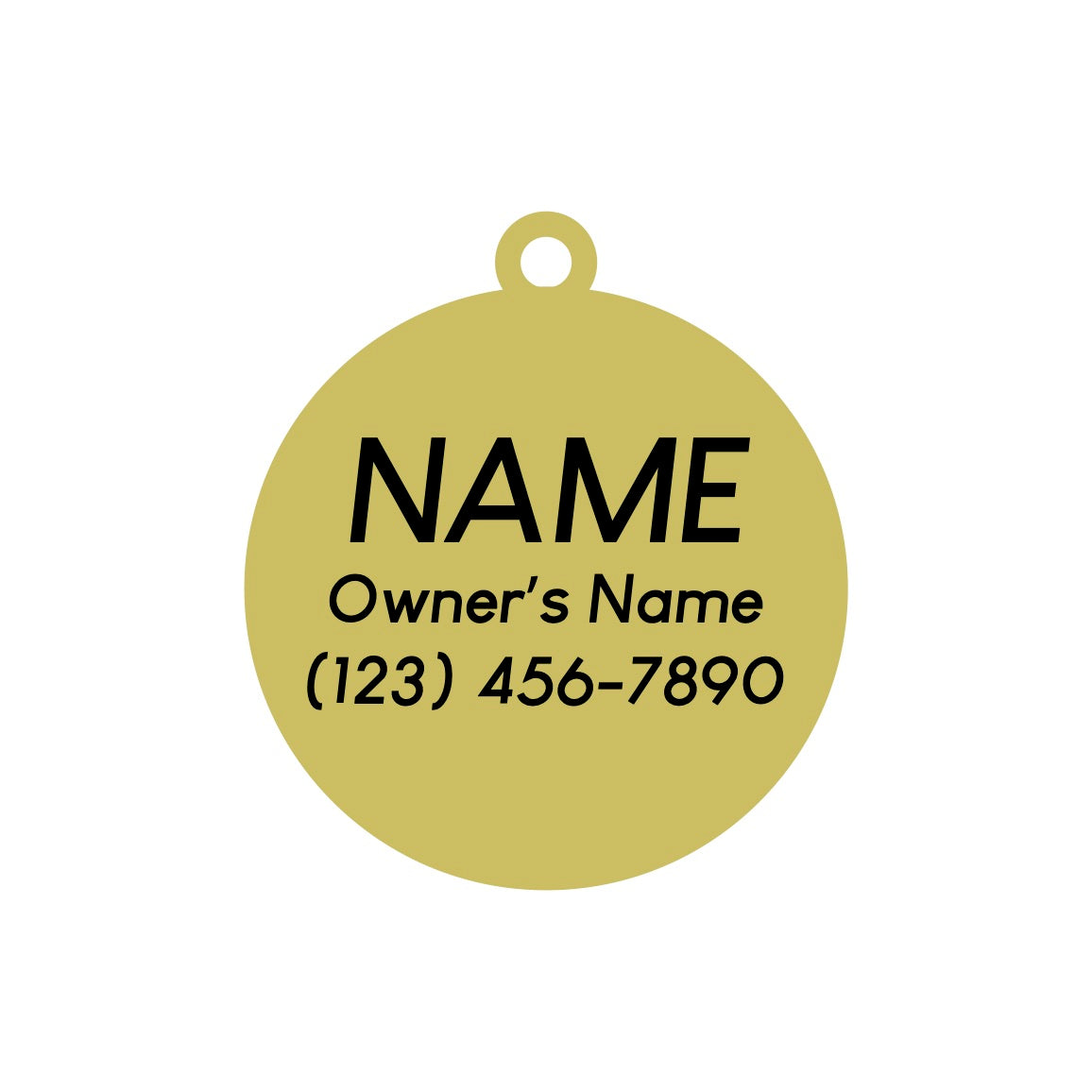 Lightning Black Glitter Pet ID Tag - Gold - 3 Red Rovers