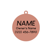 I'm Lost, Gold & Navy Pet ID Tag - 3 Red Rovers