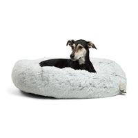 The Calming Frost Donut Shag Pet Beds
