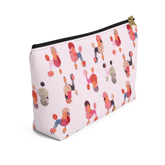 Pink Poodles Accessory Pouch w T-bottom - 3 Red Rovers